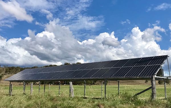 Open field solar panel installation - Auswell Energy - Gold Coast, Brisbane, Tweed Heads