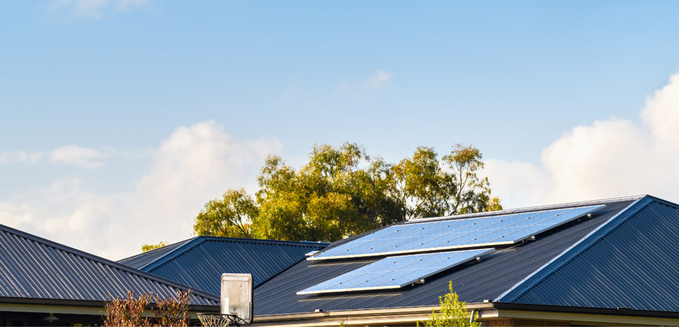 roof installed solar panels