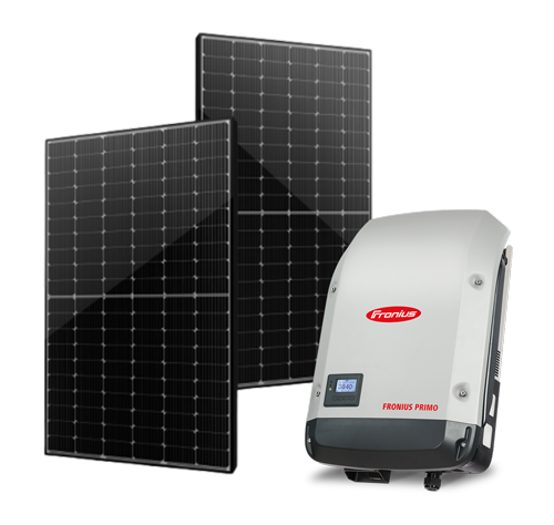 Solar panels and Fronius power inverter