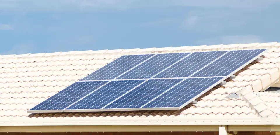 Solar panels on a house roof - Auswell Energy